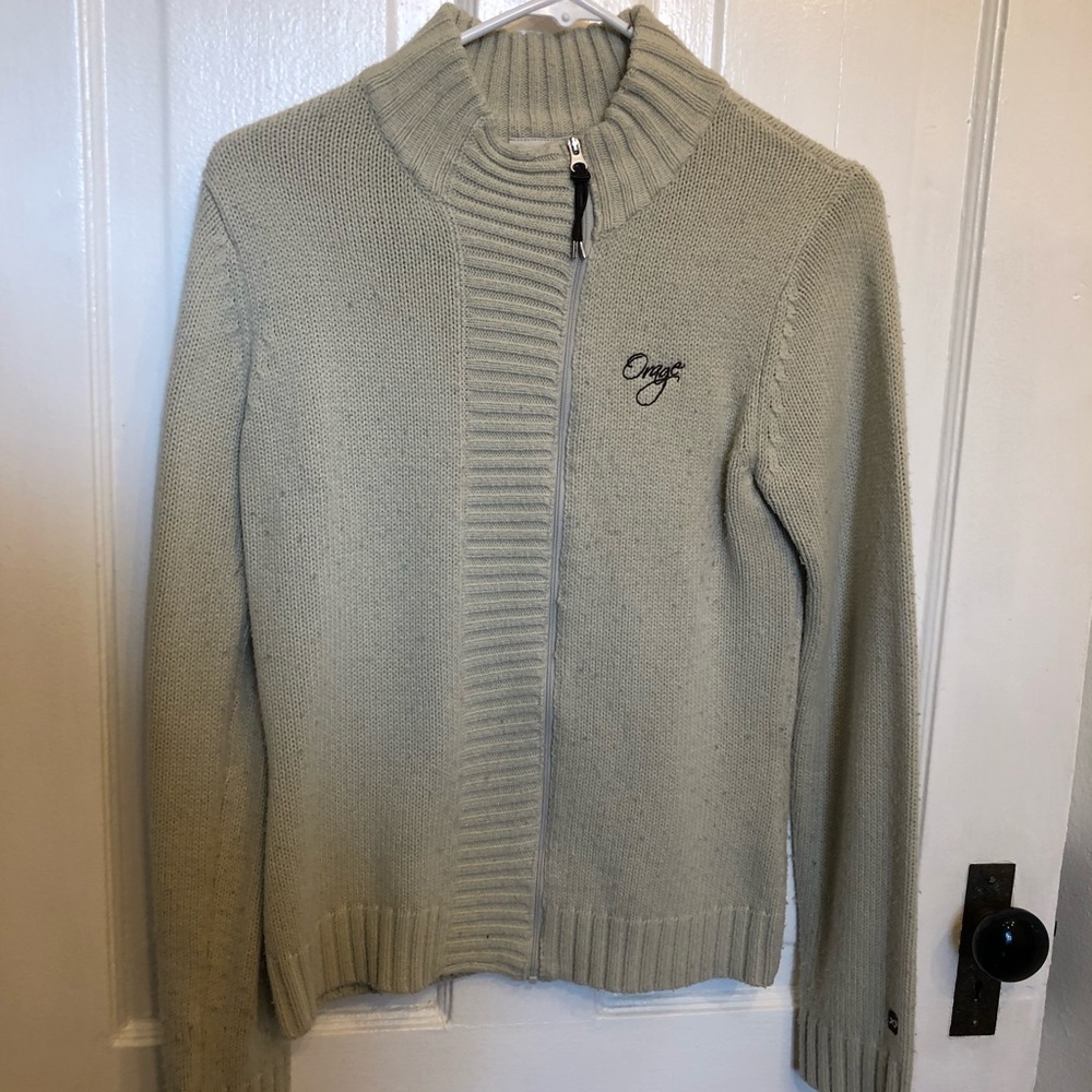Cream Zip Sweater